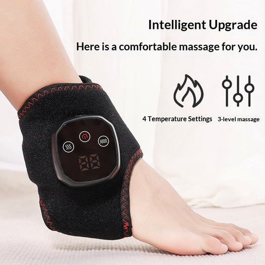 Smart Graphene Ankle & Wrist Massager – Heat & Vibration Therapy Wrap